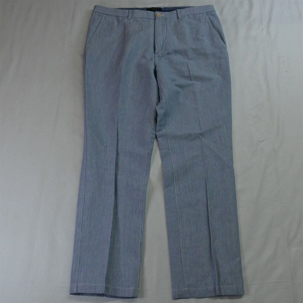 Banana Republic 35 x 32 Blue Stripe Kentfield Vintage Straight Dress‎ Pants